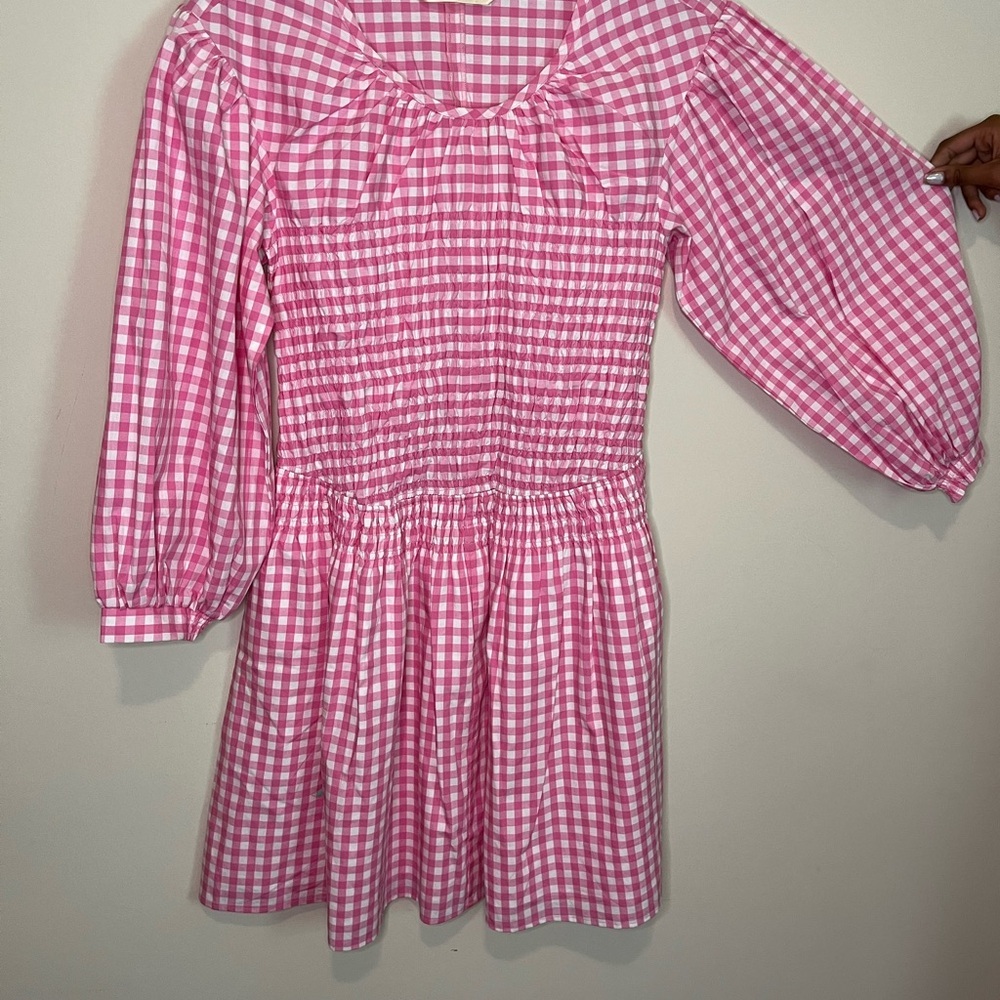 Wayward Fancies Smocked Gingham Puff Sleeve Dress Size Medium - Picture 8 of 11